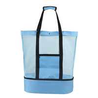 1X/2X Large Mesh Beach Tote Bag with Cooler