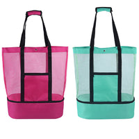 1X/2X Large Mesh Beach Tote Bag with Cooler