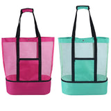 1X/2X Large Mesh Beach Tote Bag with Cooler