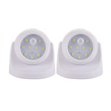 Set of 2Pcs Rotatable Battery Operated Motion Sensor Light -White