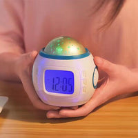 LED Digital Alarm Clock Star Sky Projection Lamp Kids Gift