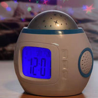 LED Digital Alarm Clock Star Sky Projection Lamp Kids Gift