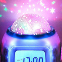 LED Digital Alarm Clock Star Sky Projection Lamp Kids Gift