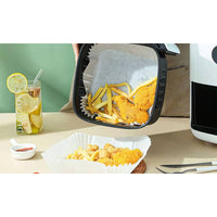 200Pcs Non-Stick Square Air Fryer Disposable Paper Liners - Nature and White