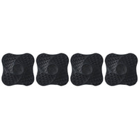 4Pcs Shower Silicone Hair Stopper with Suction Cup Black