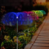 Set of 2Pcs Solar Powered Jellyfish Garden Lights