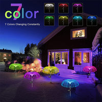 Set of 2Pcs Solar Powered Jellyfish Garden Lights