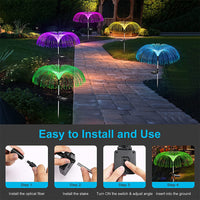 Set of 2Pcs Solar Powered Jellyfish Garden Lights