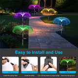 Set of 2Pcs Solar Powered Jellyfish Garden Lights