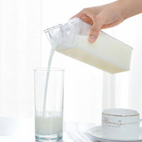 2X Clear Plastic Milk Carton Water Bottle 500ml