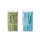 Set of 2 Pack Plastic Fruit Forks for Party and Picnic Blue and Green