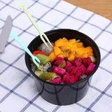 Set of 2 Pack Plastic Fruit Forks for Party and Picnic Blue and Green