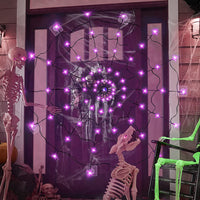 Halloween Spider Web Led Light Garden Yard Decor