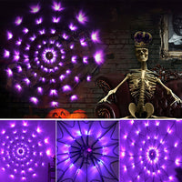 Halloween Spider Web Led Light Garden Yard Decor