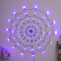 Halloween Spider Web Led Light Garden Yard Decor