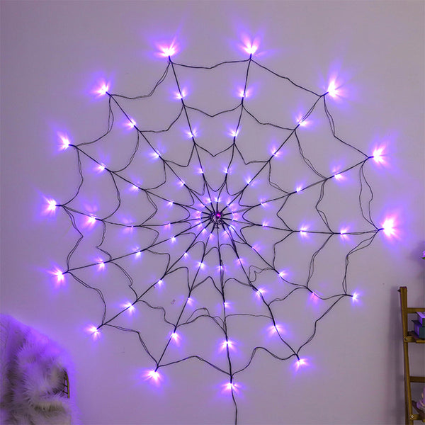 Halloween Spider Web Led Light Garden Yard Decor