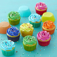 200Pcs Disposable Paper Cupcake Cups Mold Baking Cups Liners Random Mixed Pattern