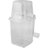 Manual Cranked Operated Ice Crusher Shaver Portable Ice Breaker-Clear