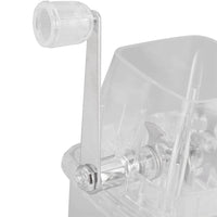 Manual Cranked Operated Ice Crusher Shaver Portable Ice Breaker-Clear