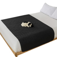 Water Repellent Quilted Mattress Bed Cover Fitted Sheet Dog Furniture Protector Black