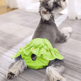 Washable Female Dog Puppy Diapers Menstrual Sanitary Nappy Pants Underpants Green