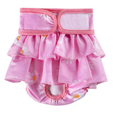 Washable Female Dog Puppy Diapers Menstrual Sanitary Nappy Pants Underpants Pink