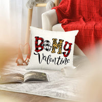 2Pcs Valentine's Day Print Cushion Cover Sofa Throw Pillowcase Pillow Cover Home Decor-Style 2