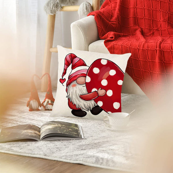 2Pcs Valentine's Day Print Cushion Cover Sofa Throw Pillowcase Pillow Cover Home Decor-Style 4