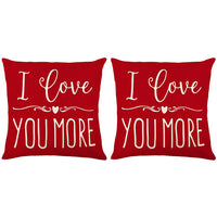 2Pcs Valentine's Day Print Cushion Cover Sofa Throw Pillowcase Pillow Cover Home Decor-Style 5