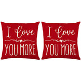 2Pcs Valentine's Day Print Cushion Cover Sofa Throw Pillowcase Pillow Cover Home Decor-Style 5