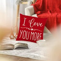 2Pcs Valentine's Day Print Cushion Cover Sofa Throw Pillowcase Pillow Cover Home Decor-Style 5