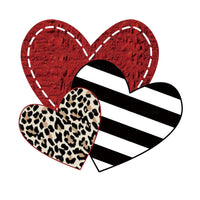 2Pcs Valentine's Day Heat Transfer Film Sticker DIY Iron on Patch for T-shirt Clothes-Style 3