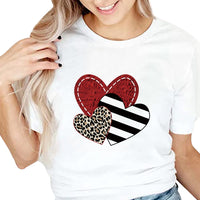 2Pcs Valentine's Day Heat Transfer Film Sticker DIY Iron on Patch for T-shirt Clothes-Style 3