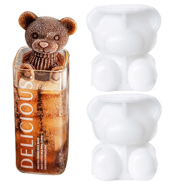 2Pcs Ice Cube Maker Little Bear Shape Ice Cream Tool Whiskey Wine Cocktail Ice Maker