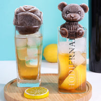 2Pcs Ice Cube Maker Little Bear Shape Ice Cream Tool Whiskey Wine Cocktail Ice Maker