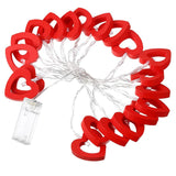 20LEDs Valentine's Day LED Heart String Light Battery Operated Fairy Lights Home Decor Red