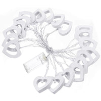 20LEDs Valentine's Day LED Heart String Light Battery Operated Fairy Lights Home Decor White