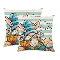 2Pcs Easter Pillow Covers Bunny Decorative Pillowcases-Style 4