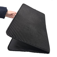 Cat Litter Trapping Mat Double-Layer Honeycomb Design Foldable Tray Trap Pad