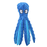 FancyGrab Dog Chew Toys Dog Squeaky Toys Octopus Squeaky Toys For Puppy Blue