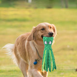 FancyGrab Dog Chew Toys Dog Squeaky Toys Octopus Squeaky Toys For Puppy Green