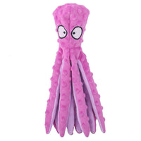 FancyGrab Dog Chew Toys Dog Squeaky Toys Octopus Squeaky Toys For Puppy Purple