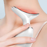 EMS Face Neck Massager Anti-Wrinkle Skin Lifting Beauty Device White