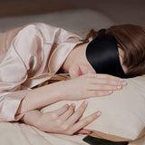 FancyGrab Sleeping Silk Masks for Women Men Sleep Eye Mask Light Out Travel Eye Mask Black