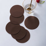 Set of 6Pcs Placemats with Coasters Heat Stain Non-Slip Washable Dining Table Place Mats Coffee