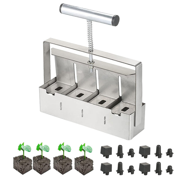 Handheld Metal Soil Blocker Maker Seedling Plant Soil Blocking Tool