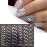 6 Sheets 3D DIY Nail Decals Adhesive Nail Sticker Manicure Tool