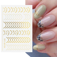 6 Sheets 3D DIY Nail Decals Adhesive Nail Sticker Manicure Tool