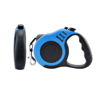 Retractable Dog Leash Extendable 5m With Folding Bowl Dispenser And Waste Bags Blue