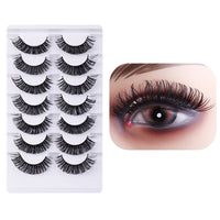 FancyGrab 7 Pairs of D-Curved Natural Curling False Eyelashes Air Feeling Faux False Eye Lashes Style 2